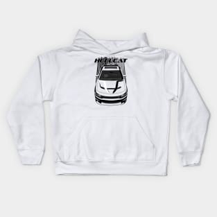 Charger Hellcat - Dark Transparent/Multi Color Kids Hoodie